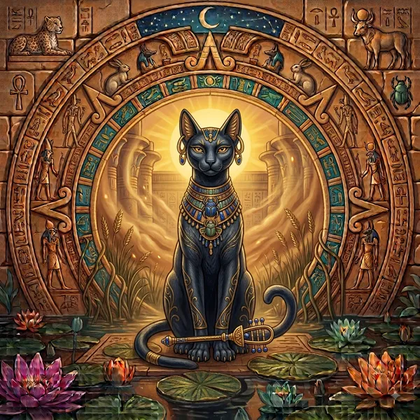 Ilustración de Bastet